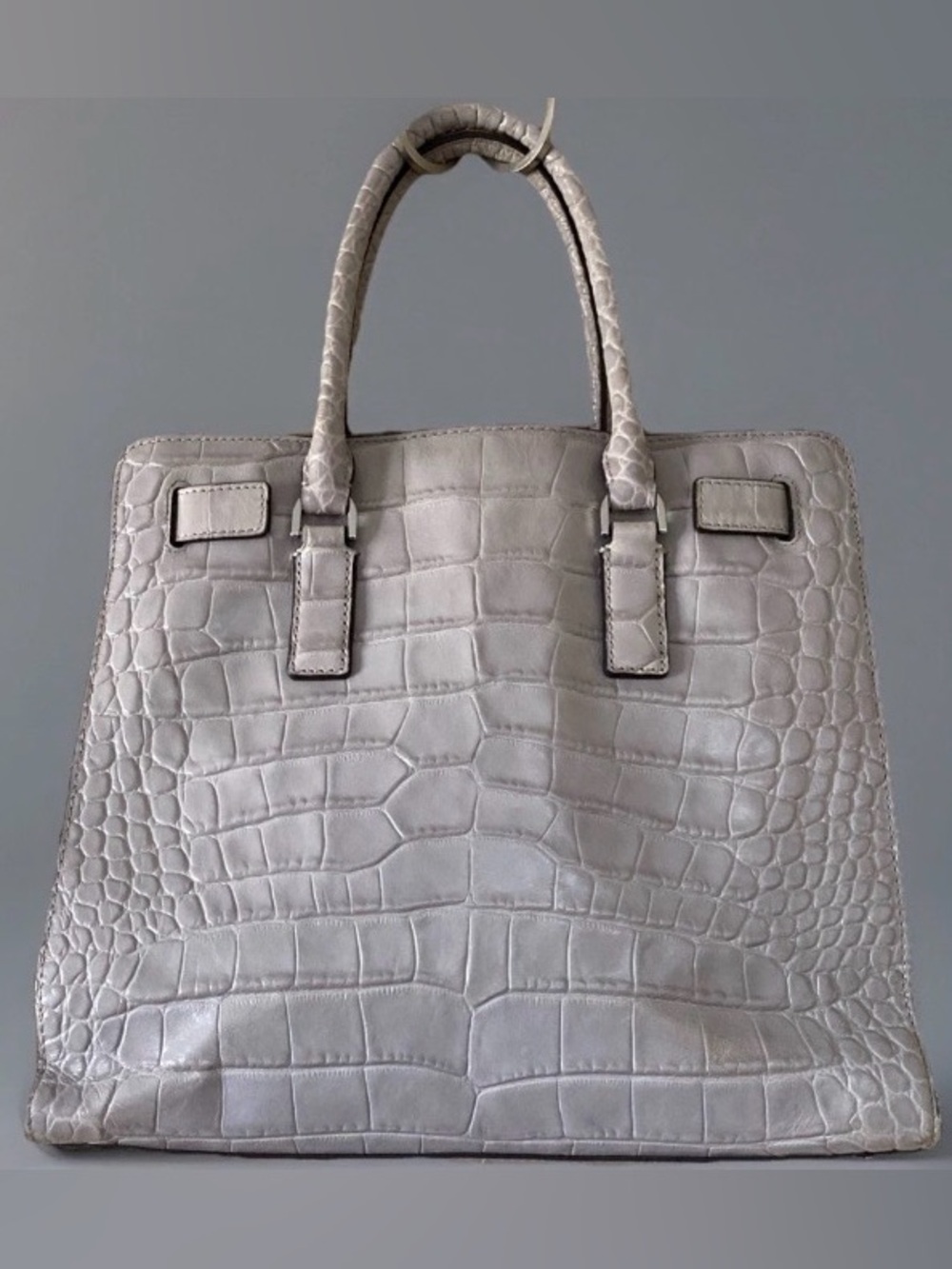 🤩MK💎Dillon Croc Satchel🖤luxury tote🖤MICHAEL KORS Tote work bag travel bag EUC - Picture 2 of 11